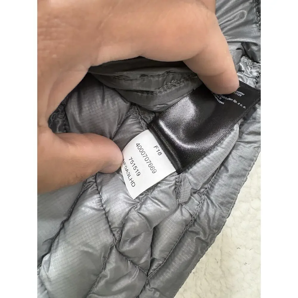 The North Face Men’s Thermoball Quilted Vest Insulated Full Zip Gray Large *LOGO